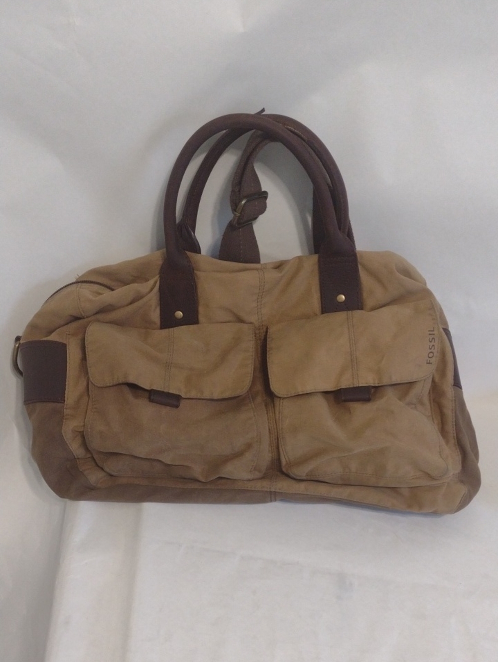 Fossil Canvas Leather Travel Bag (J799)